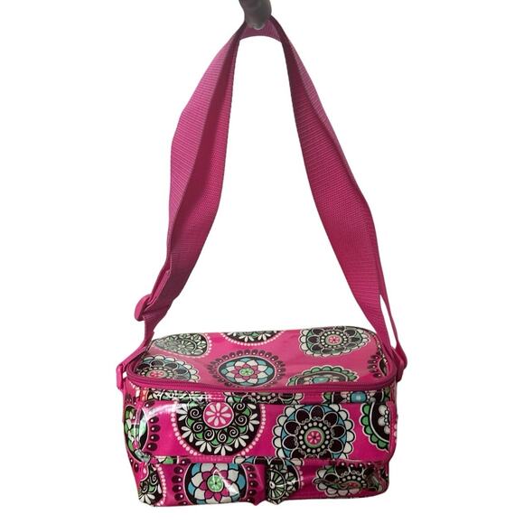 Vera Bradley Insulated Cooler Pink Cupcakes Lunch Box Beach Cooler - Picture 3 of 7